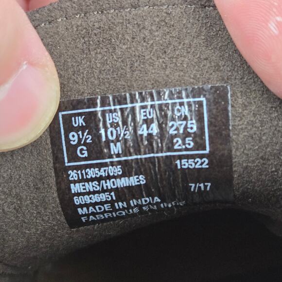 Clarks Men 10.5M Bushacre Gray Leather Casual Daily Lifestyle Desert Chukka Boot